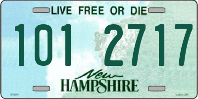NH license plate 1012717