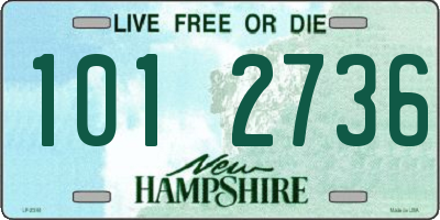 NH license plate 1012736