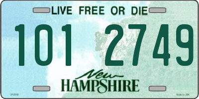 NH license plate 1012749