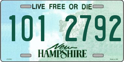 NH license plate 1012792