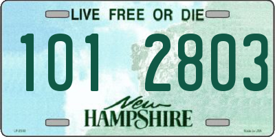NH license plate 1012803