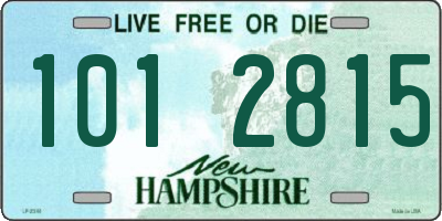 NH license plate 1012815