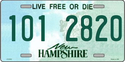 NH license plate 1012820
