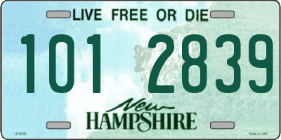 NH license plate 1012839