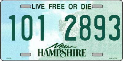 NH license plate 1012893