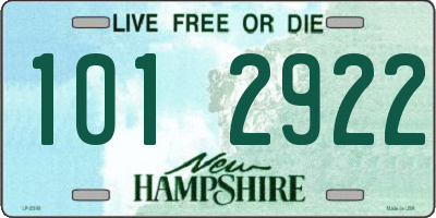 NH license plate 1012922