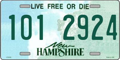 NH license plate 1012924