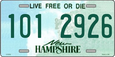 NH license plate 1012926