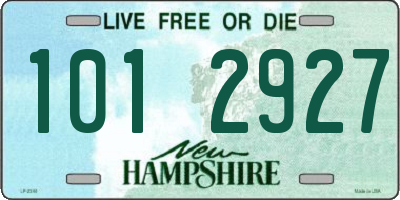 NH license plate 1012927