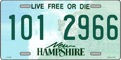 NH license plate 1012966