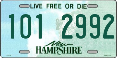 NH license plate 1012992