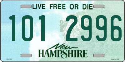 NH license plate 1012996