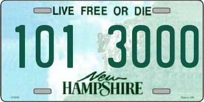 NH license plate 1013000