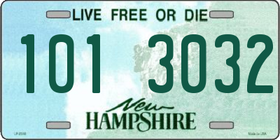 NH license plate 1013032