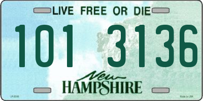 NH license plate 1013136