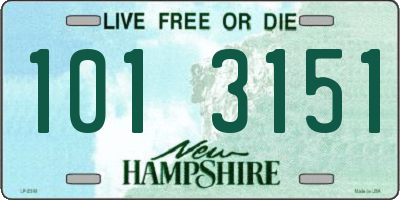 NH license plate 1013151