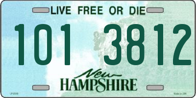 NH license plate 1013812