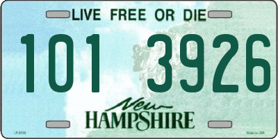 NH license plate 1013926