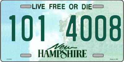 NH license plate 1014008