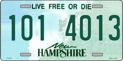 NH license plate 1014013