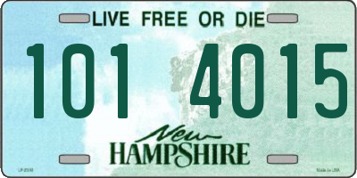 NH license plate 1014015