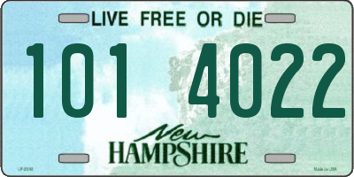 NH license plate 1014022
