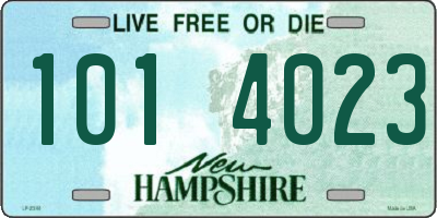 NH license plate 1014023