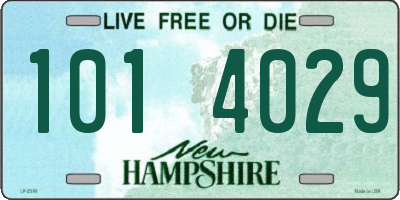 NH license plate 1014029