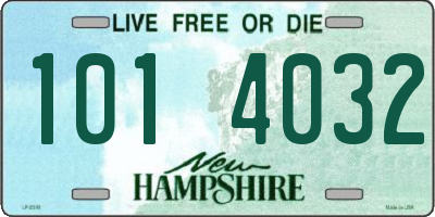 NH license plate 1014032