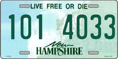 NH license plate 1014033