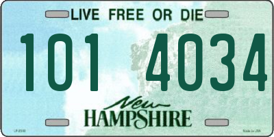 NH license plate 1014034