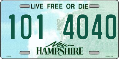 NH license plate 1014040