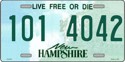 NH license plate 1014042