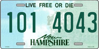 NH license plate 1014043