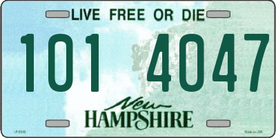 NH license plate 1014047