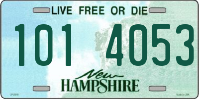 NH license plate 1014053