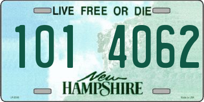 NH license plate 1014062