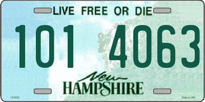 NH license plate 1014063