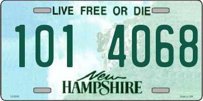 NH license plate 1014068