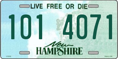 NH license plate 1014071