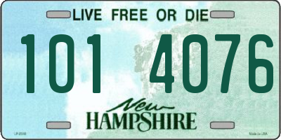 NH license plate 1014076