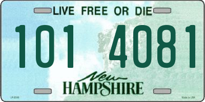 NH license plate 1014081