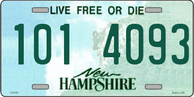 NH license plate 1014093