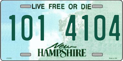 NH license plate 1014104