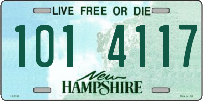 NH license plate 1014117