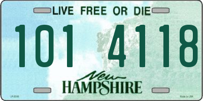 NH license plate 1014118