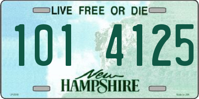 NH license plate 1014125