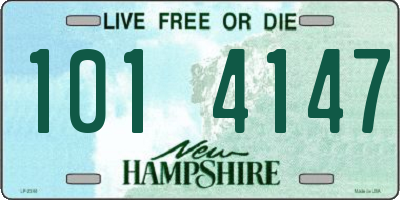 NH license plate 1014147