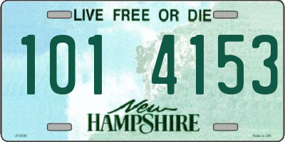 NH license plate 1014153