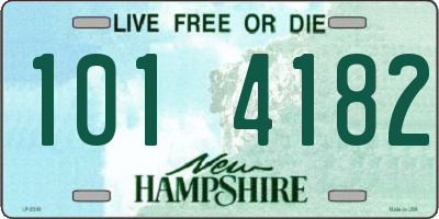 NH license plate 1014182